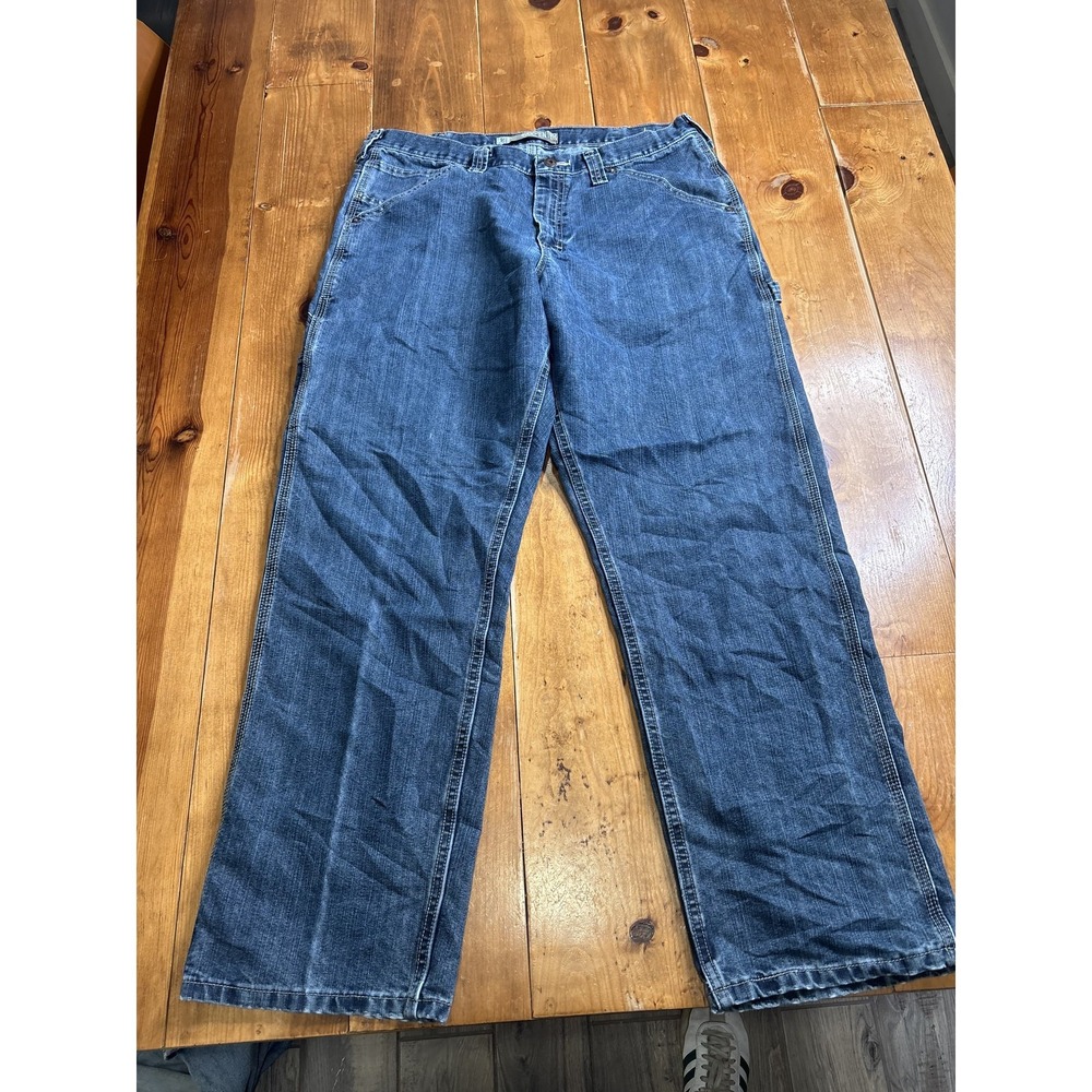 Lee Men's Carpenter Jeans‎ Size 36x30 Blue Denim Relaxed Fit Work Utility